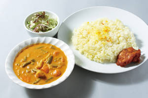 【昼限】ベジタブルカレー（ライスセット）/Ｖｅｇｅｔａｂｌｅ Ｃｕｒｒｙ　 Set（Rice、Chicken Tikka、Small salada)